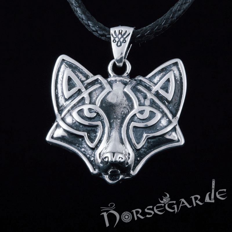 Handcrafted Celtic Fox Pendant - Sterling Silver
