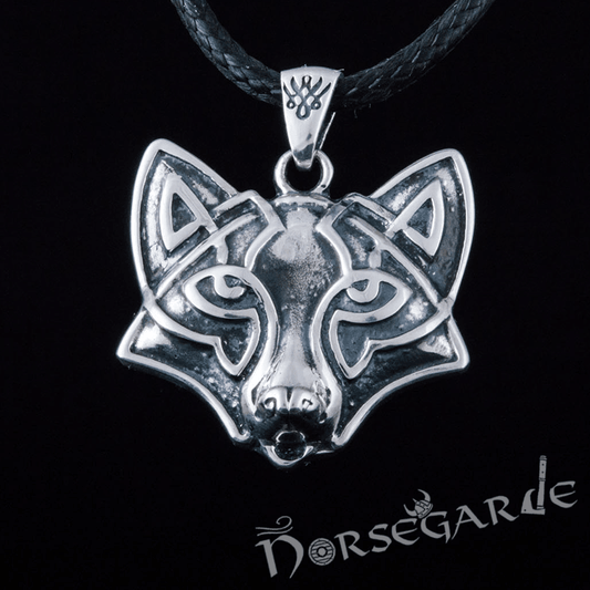 Handcrafted Celtic Fox Pendant - Sterling Silver