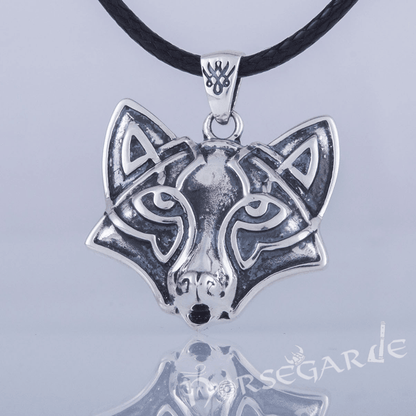 Handcrafted Celtic Fox Pendant - Sterling Silver