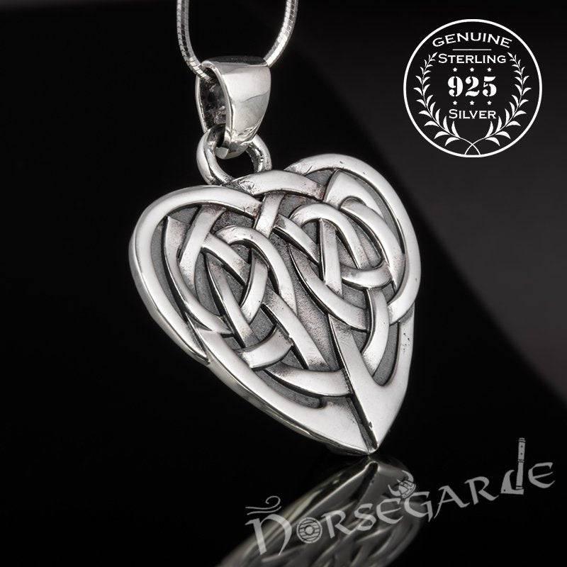 Handcrafted Celtic Heart Knot Pendant - Sterling Silver