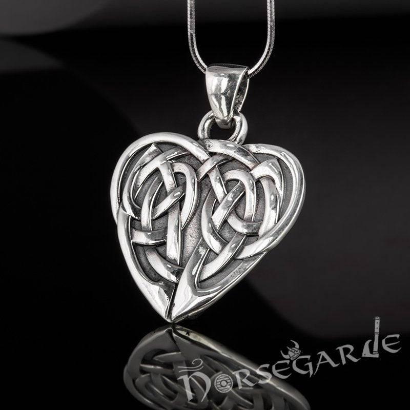 Handcrafted Celtic Heart Knot Pendant - Sterling Silver