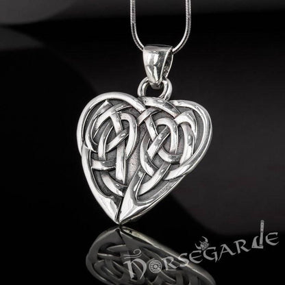 Handcrafted Celtic Heart Knot Pendant - Sterling Silver
