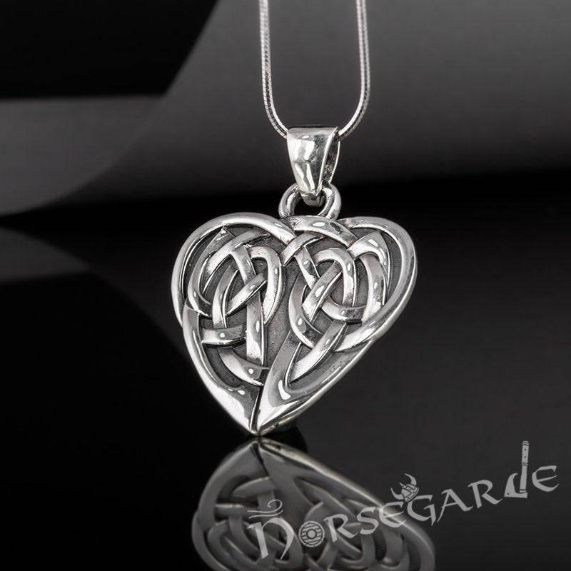 Handcrafted Celtic Heart Knot Pendant - Sterling Silver