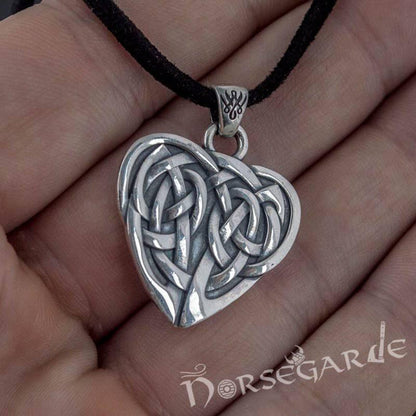 Handcrafted Celtic Heart Knot Pendant - Sterling Silver
