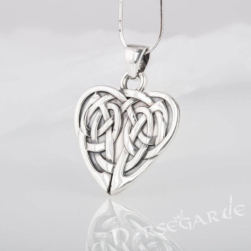 Handcrafted Celtic Heart Knot Pendant - Sterling Silver