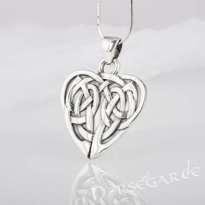 Handcrafted Celtic Heart Knot Pendant - Sterling Silver