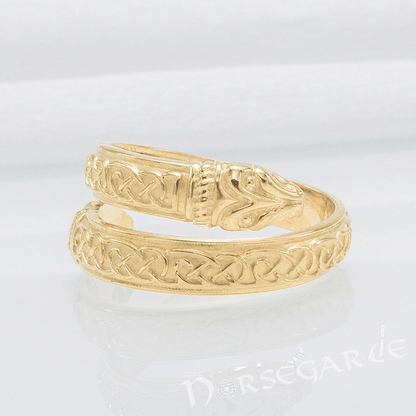 Handcrafted Celtic Jormungandr Band - Gold
