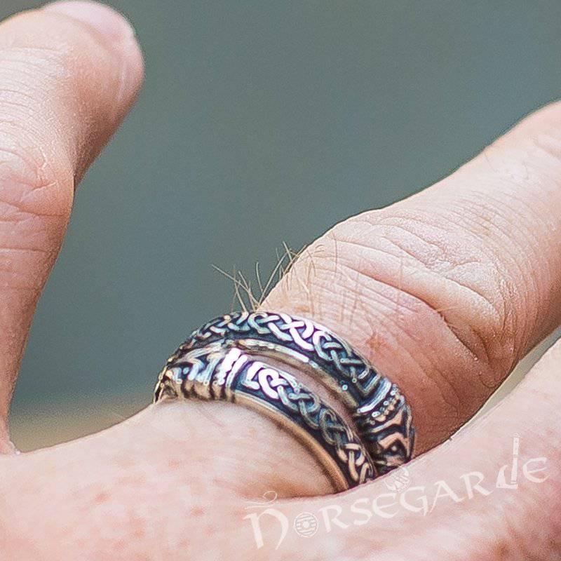Handcrafted Celtic Jormungandr Band - Sterling Silver