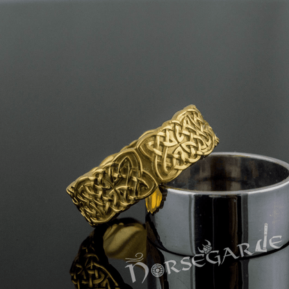 Handcrafted Celtic Knot Band - Gold