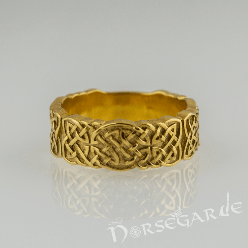 Handcrafted Celtic Knot Band - Gold