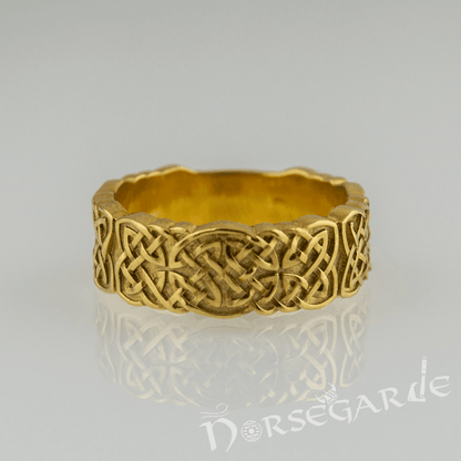 Handcrafted Celtic Knot Band - Gold