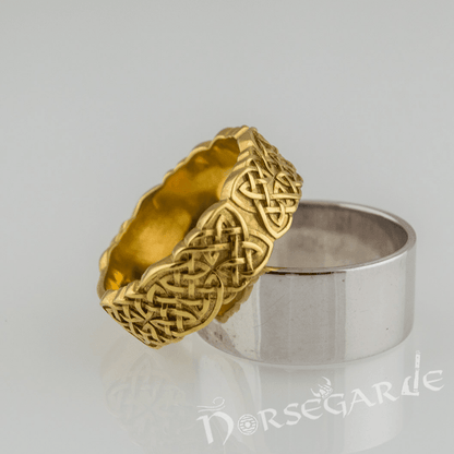 Handcrafted Celtic Knot Band - Gold