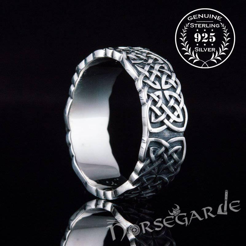 Handcrafted Celtic Knot Band - Sterling Silver
