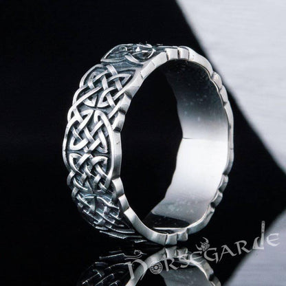 Handcrafted Celtic Knot Band - Sterling Silver