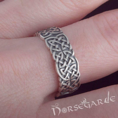 Handcrafted Celtic Knot Band - Sterling Silver
