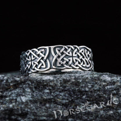 Handcrafted Celtic Knot Band - Sterling Silver