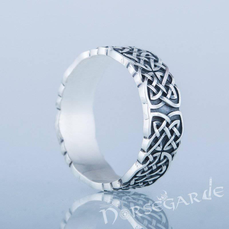 Handcrafted Celtic Knot Band - Sterling Silver