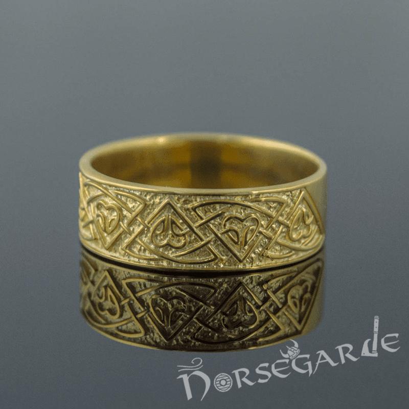 Handcrafted Celtic Ornamental Band - Gold