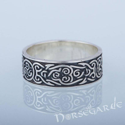 Handcrafted Celtic Ornamental Band - Sterling Silver