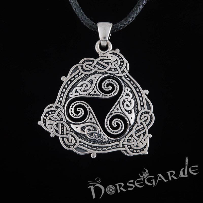 Handcrafted Celtic Triskelion Pendant - Sterling Silver