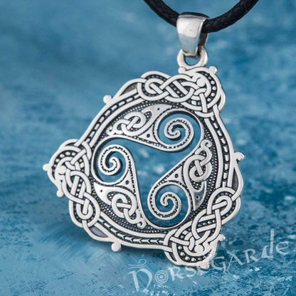Handcrafted Celtic Triskelion Pendant - Sterling Silver