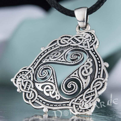 Handcrafted Celtic Triskelion Pendant - Sterling Silver