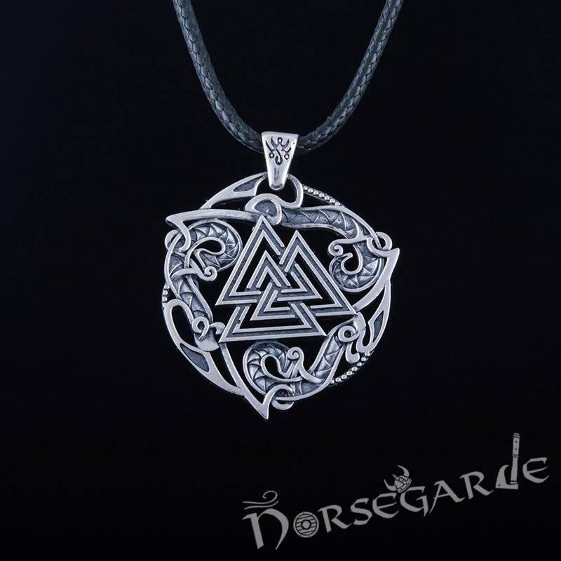 Handcrafted Celtic Valknut Pendant - Sterling Silver