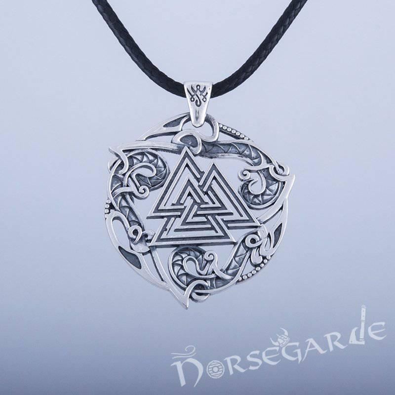 Handcrafted Celtic Valknut Pendant - Sterling Silver