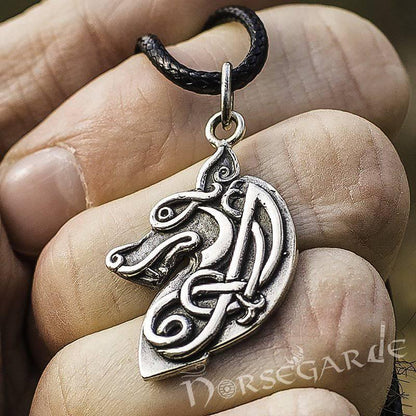 Handcrafted Celtic Wolf - Sterling Silver