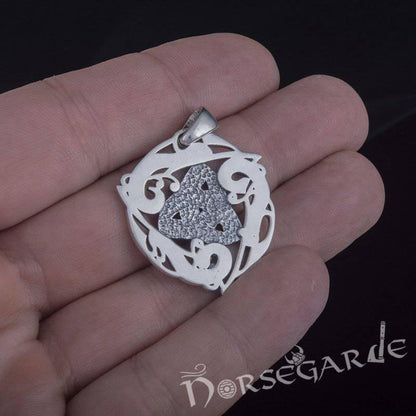 Handcrafted Celtics Horn Triskelion Pendant - Sterling Silver