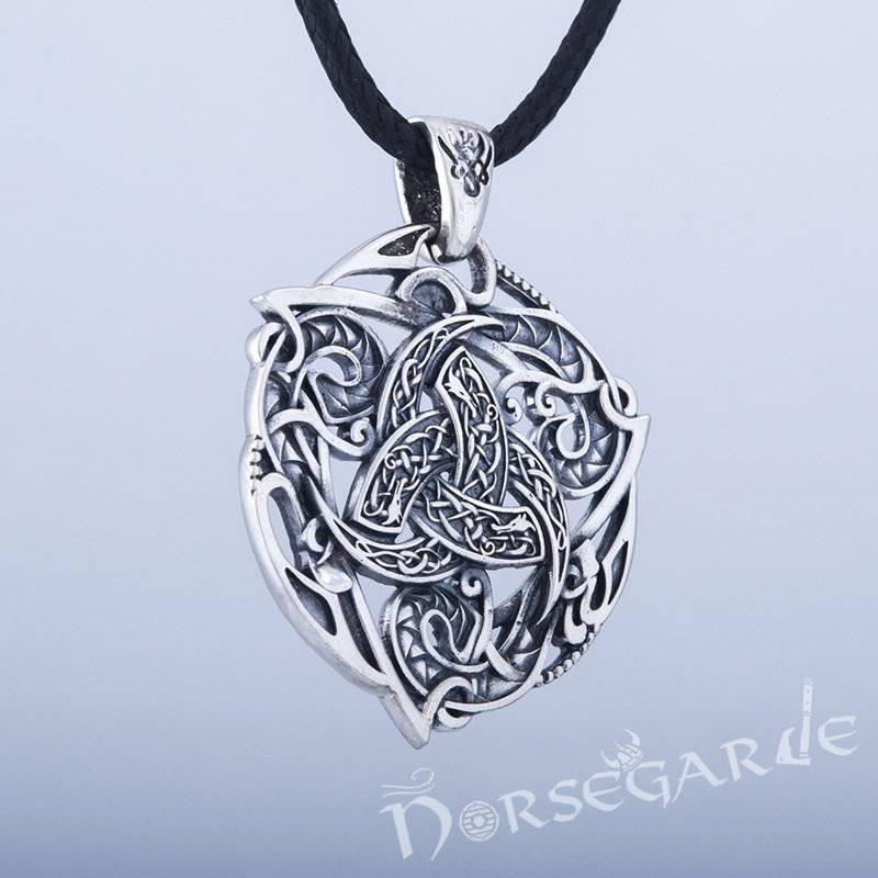 Handcrafted Celtics Horn Triskelion Pendant - Sterling Silver