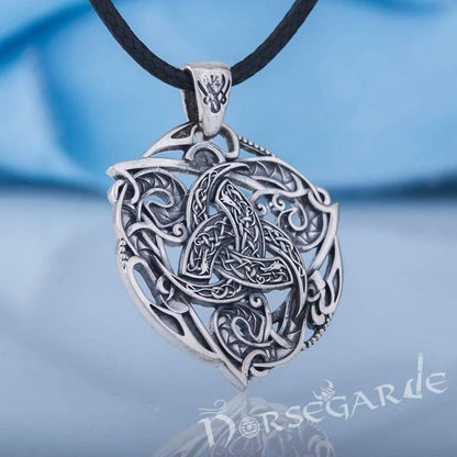 Handcrafted Celtics Horn Triskelion Pendant - Sterling Silver