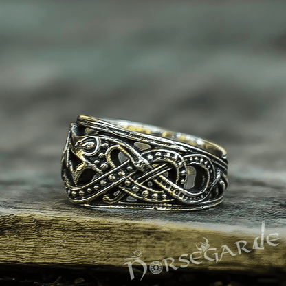 Handcrafted Coiled Serpent Ring - Sterling Silver