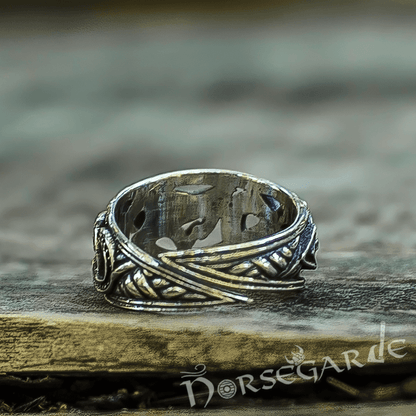 Handcrafted Coiled Serpent Ring - Sterling Silver