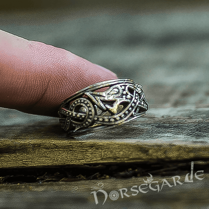 Handcrafted Coiled Serpent Ring - Sterling Silver