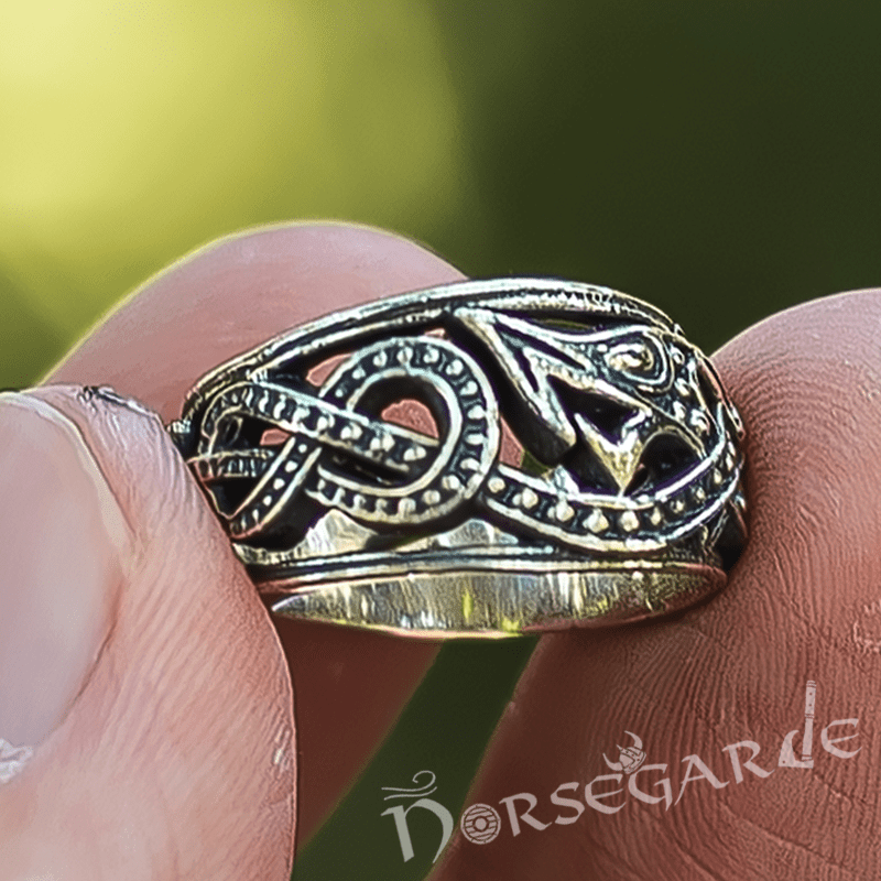 Handcrafted Coiled Serpent Ring - Sterling Silver