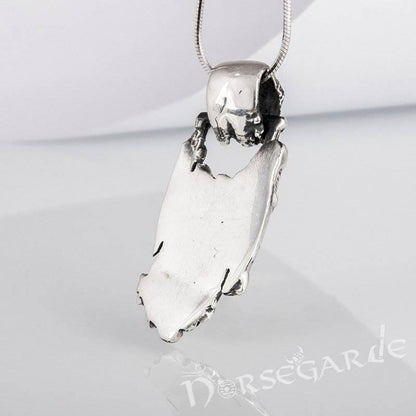 Handcrafted Druid Algiz Pendant - Sterling Silver