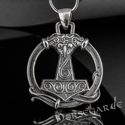Handcrafted Encircled Scania Mjölnir - Sterling Silver