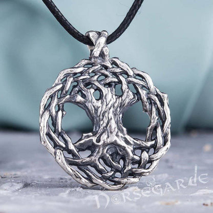 Handcrafted Entwined Yggdrasil Pendant - Sterling Silver