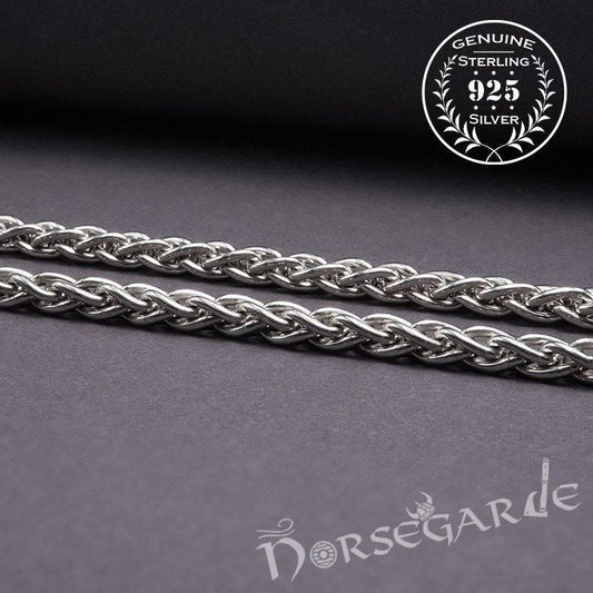 Handcrafted Fashion Chain with Wolves - Sterling Silver