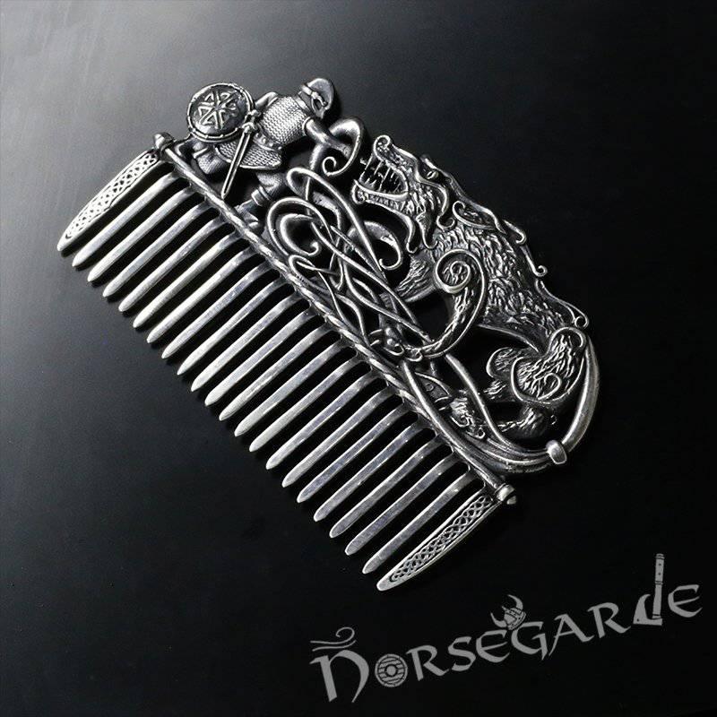 Handcrafted Fenrir Compact Comb - Sterling Silver