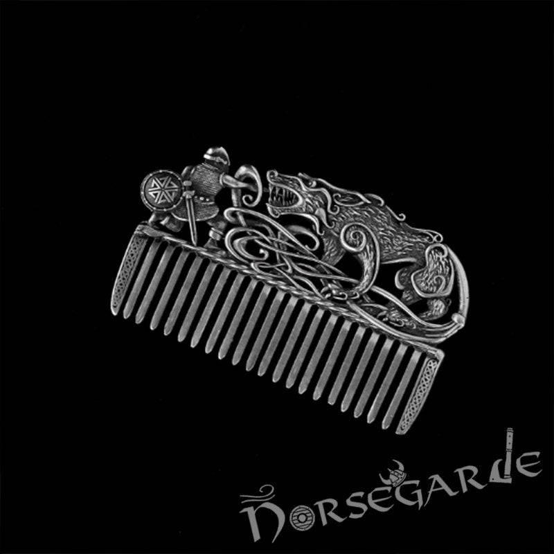 Handcrafted Fenrir Compact Comb - Sterling Silver