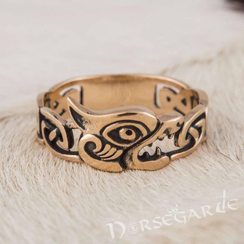 Handcrafted Fenrir Ouroboros Band - Bronze