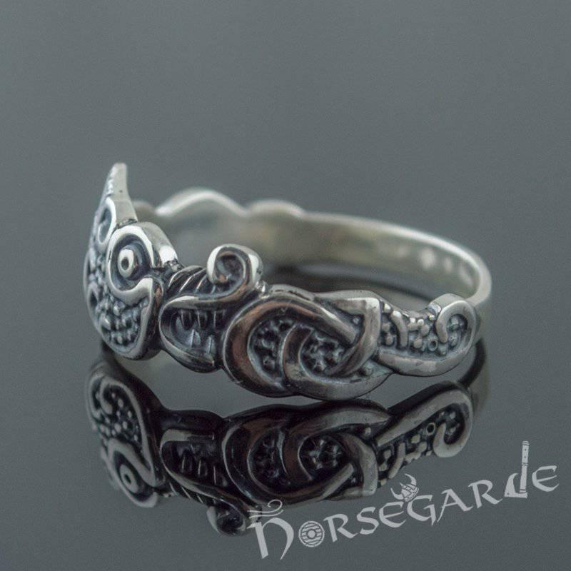 Handcrafted Fenrir Ouroboros Band - Sterling Silver
