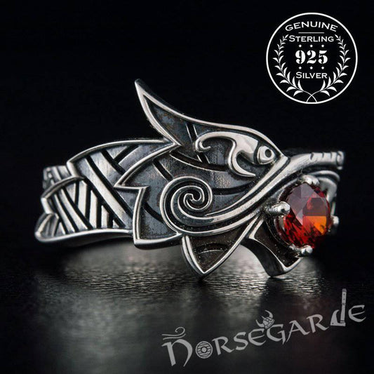 Handcrafted Fenrir Sun Eater Ring - Sterling Silver
