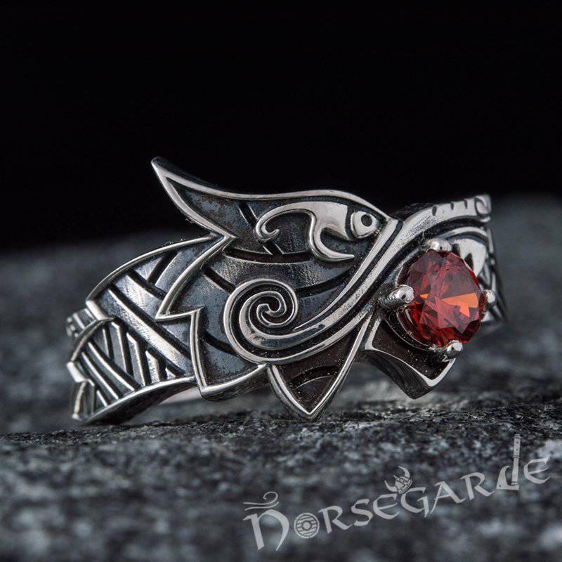 Handcrafted Fenrir Sun Eater Ring - Sterling Silver