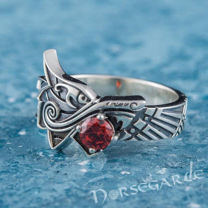 Handcrafted Fenrir Sun Eater Ring - Sterling Silver