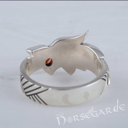 Handcrafted Fenrir Sun Eater Ring - Sterling Silver