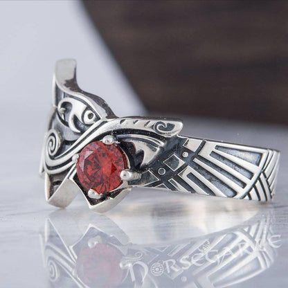 Handcrafted Fenrir Sun Eater Ring - Sterling Silver