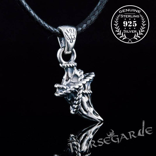 Handcrafted Fenrir Wolf Fang Pendant - Sterling Silver